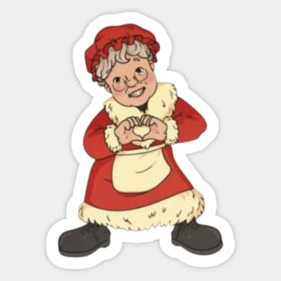 Christmas characters dancing t-shirt design Sticker Sticker